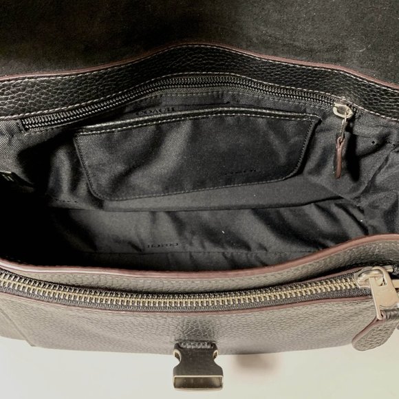 Coach 1941 Men's Pebbled Leather Messenger Bag - Picture 8 of 8